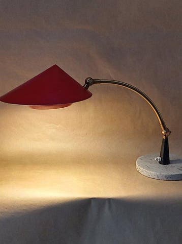 Stilux - Lampe de table - Laiton, métal, marbre - Design