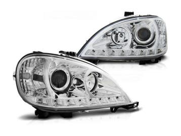 Daylight Chrome koplampen geschikt voor Mercedes W163 ML, Verzenden