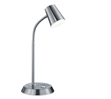 Trio NARCOS tafellamp | LED | nikkel mat met wit | 15 x 38 c, Verzenden, Nieuw