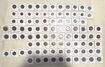 Frankrijk. France Coin Collection Lot – 1 Franc, 2 Francs,