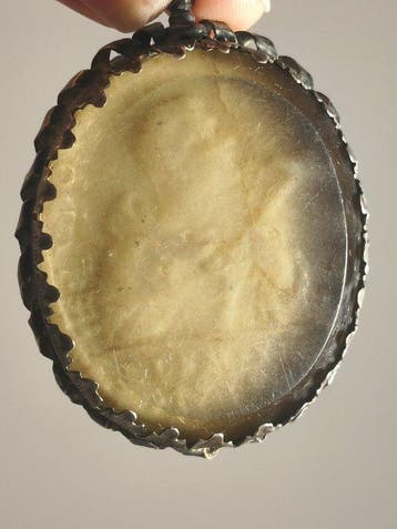 Antiek Reliekhouder - Was, Glas, Metaal - 1700-1750 - Agnus