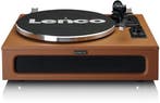 Platenspeler - Bluetooth - Met speakers - Bruin - Lenco - LS, Audio, Tv en Foto, Platenspelers, Verzenden, Nieuw