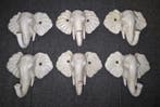 Set kapstokhaken - IJzer - Zes kapstokken olifant
