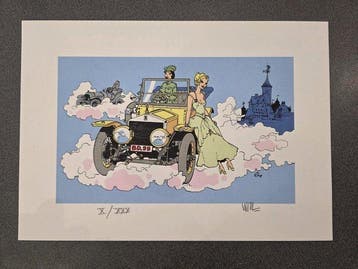 Will - 1 serigrafie - Festival BD de Bruxelles - Une voiture, Nieuw
