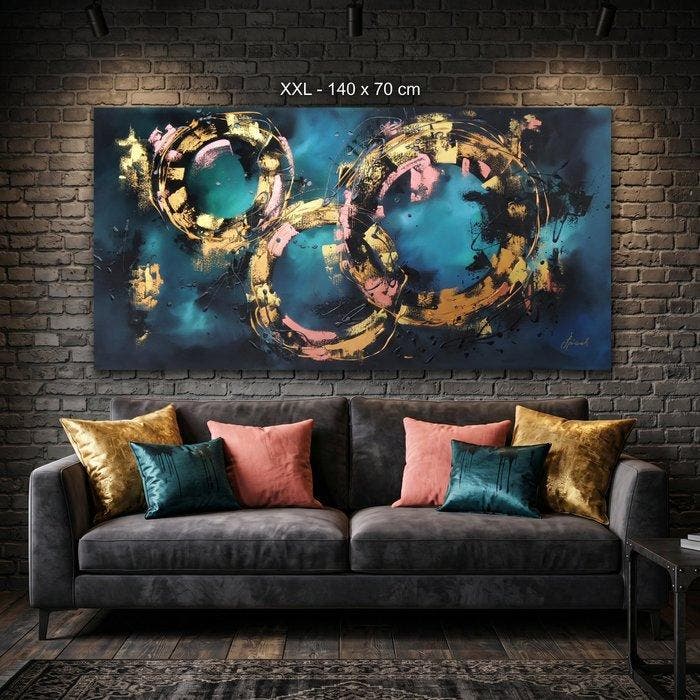 Monika Spiewak - Abstract - Oil Painting Stretched On The, Antiek en Kunst, Kunst | Schilderijen | Modern