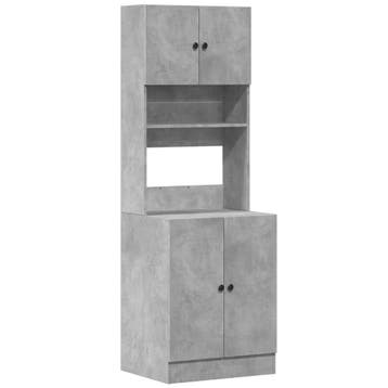 vidaXL Keukenkast 60x50x180 cm bewerkt hout betongrijs, Huis en Inrichting, Verzenden, Nieuw