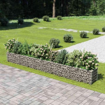 vidaXL Gabion plantenbak verhoogd 450x50x50 cm, Verzenden