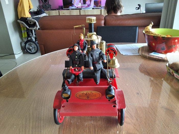 Wilesco - Blikken speelgoed - stoombrandweerwagen wilesco, Antiek en Kunst, Antiek | Speelgoed