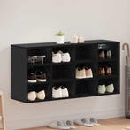 vidaXL Schoenenkast Zwart Eiken 103 x 30 x 51 cm Bewerkt, Verzenden, Nieuw