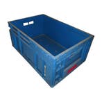 Stapelbak 600x400x260 mm euronorm blauw pp gebruikt, Ophalen of Verzenden