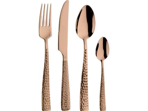 Veiling -  Bestekset rose goud 24-delig hamered, Maison & Meubles, Cuisine | Couverts