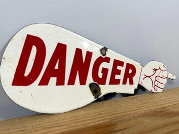 Signalétique Danger - Emaille plaat - Emaille, Antiek en Kunst