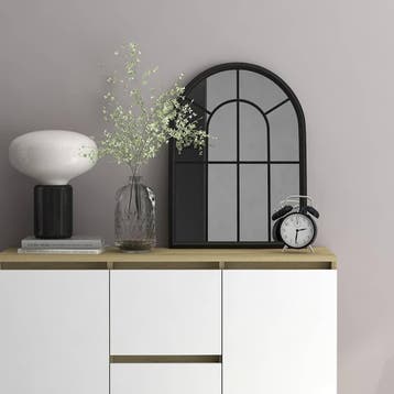 vidaXL Spiegel 60x45 cm ijzer zwart, Huis en Inrichting, Verzenden, Nieuw