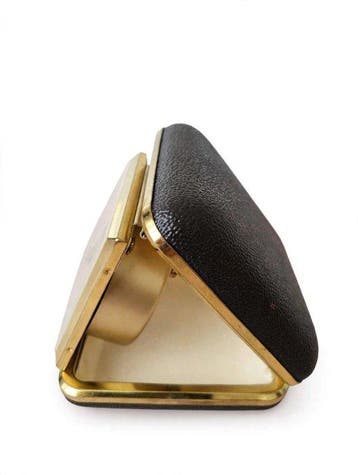 Reisklok, Wekker - Deluxe - Mid-century modern Messing,