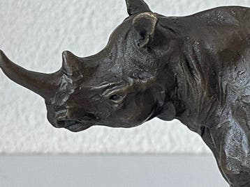 Milo (1910-1978) - Beeld, Rhinoceros - 3 kg - 18 cm - Brons,