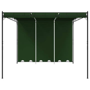 vidaXL Prieel 4 x 3 x 2,3 m Groen Polyester en Staal, Tuin en Terras, Verzenden, Nieuw
