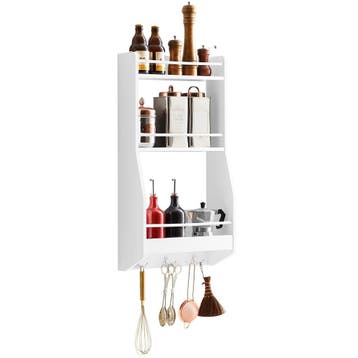 2dekans | SoBuy Keuken Wandkast - Wit - 38 x 17 x 75 cm, Ophalen of Verzenden, Nieuw