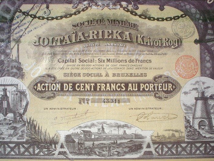 Oekraïne. Societe Miniere Joltaia - Rieka ( Krivoi Rog ),, Antiquités & Art, Antiquités | Jouets