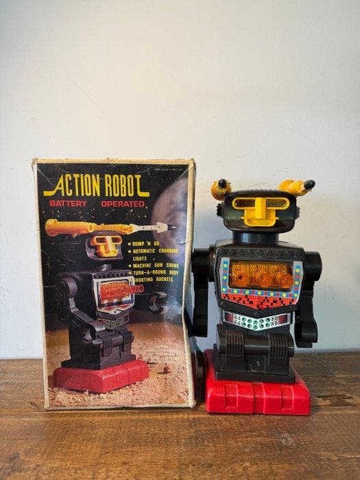 New Bright - Robot-jouet - 1970-1980 - Hong Kong, Antiquités & Art, Antiquités | Autres Antiquités