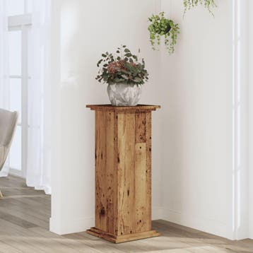 vidaXL Plantenstand Oud hout 33 x 33 x 80 cm Bewerkt hout, Tuin en Terras, Verzenden, Nieuw