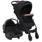 vidaXL Kinderwagen 3-in-1 staal antracietkleurig, Verzenden