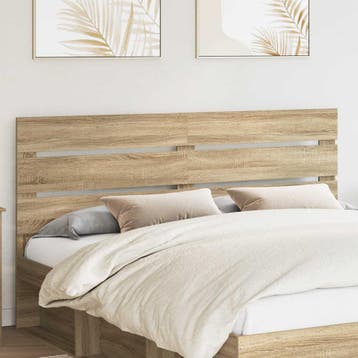 vidaXL Hoofdbord Sonoma Eik Bewerkt hout, Verzenden