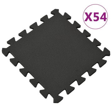 vidaXL 54x Vloermatten 4,86  EVA-schuim zwart, Verzenden, Nieuw