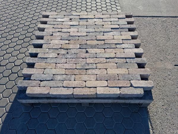 Veiling - 100 M2 Betonsteen Bont Dikformaat Getrommeld 20x6,, Jardin & Terrasse, Pavé & Dalles