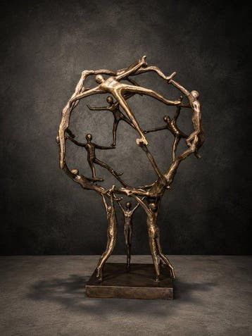 Benjamin Wouters (XX) - sculptuur, Human Globe - 37 cm -, Antiek en Kunst