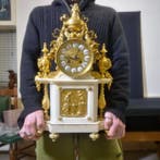 Figurale pendule Lodewijk XVI-stijl - Verguld brons - 1870 -, Antiek en Kunst