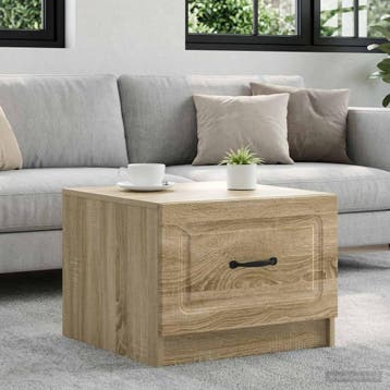 vidaXL Salontafel Sonoma Eiken 49 x 50 x 37 cm Bewerkt hout, Verzenden