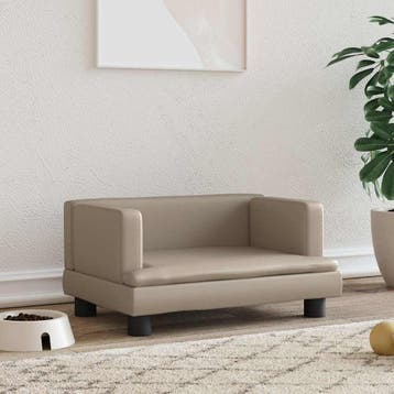 vidaXL Hondenmand 60x40x30 cm kunstleer cappuccinokleurig, Verzenden, Nieuw