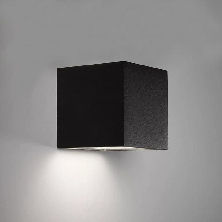 Buitenverlichting zonne-energie LED Solar Cube wandlamp zwar, Jardin & Terrasse, Éclairage extérieur, Envoi