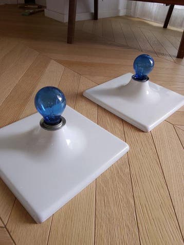 Wandkandelaar (2) - Aluminium - Ruimtevaarttijdperk, Antiek en Kunst