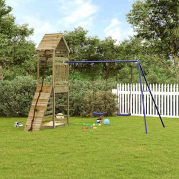 vidaXL Speelhuis geïmpregneerd grenenhout, Kinderen en Baby's, Speelgoed | Buiten | Speeltoestellen, Verzenden, Nieuw