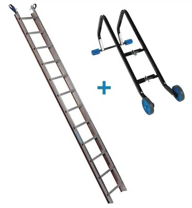 Solide dakladderset met nokhaak 3m, Doe-het-zelf en Bouw, Ladders en Trappen, Ladder, Nieuw, 2 tot 4 meter, Ophalen of Verzenden