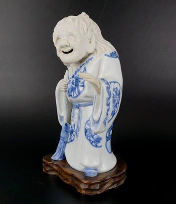 Figuur - A large Japanese blue and white Kyoto porcelain