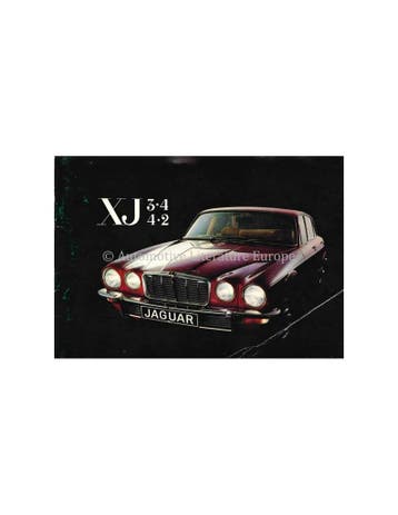 1975 JAGUAR XJ 3.4 & 4.2 INSTRUCTIEBOEKJE ENGELS