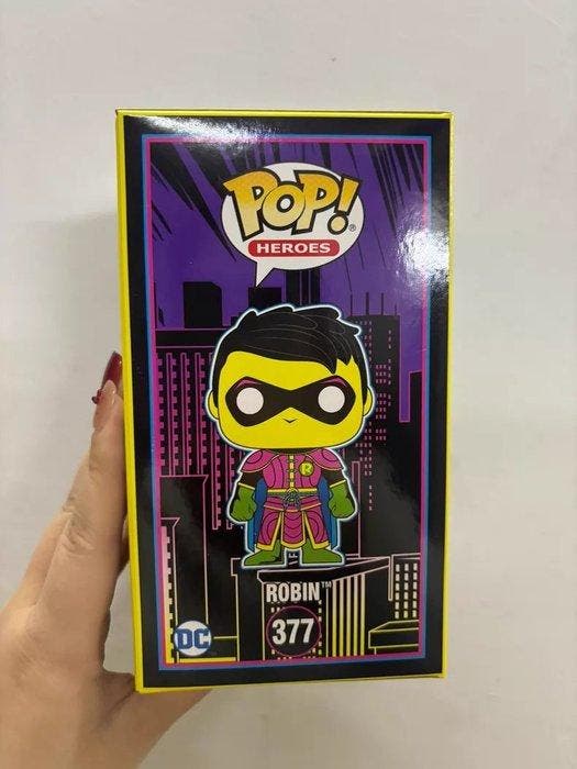 Funko - Funko Pop - DC Comics - Robin Black Light #377 -, Antiquités & Art, Antiquités | Jouets