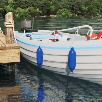vidaXL Boot 2 st Ø 11 x 40 cm Blauw PVC, Watersport en Boten, Bootonderdelen, Verzenden, Nieuw