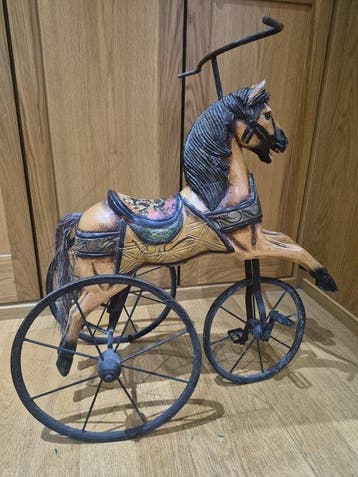 Cheval à bascule - wooden pedal horse / velocipede