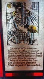 Antiek Tegel - Antiek - 1930-1940 - Antiek beschilderd glas, Antiek en Kunst