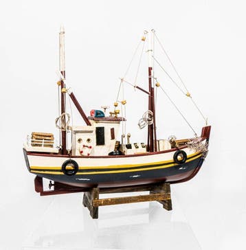 Modelschip - (Kutter) 29cm lang - Gedetailleerd handgemaakt