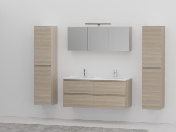 Veiling - 2-persoons 120 cm licht hout decor - Incl. kranen, Bricolage & Construction, Sanitaire