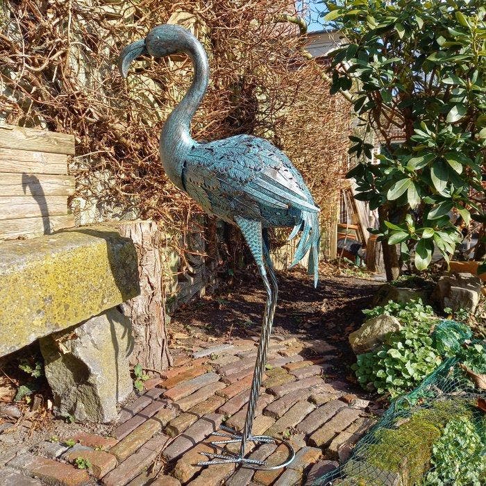 Sculpture, Standing Flamingo - 90 cm - Métal, Antiquités & Art, Curiosités & Brocante