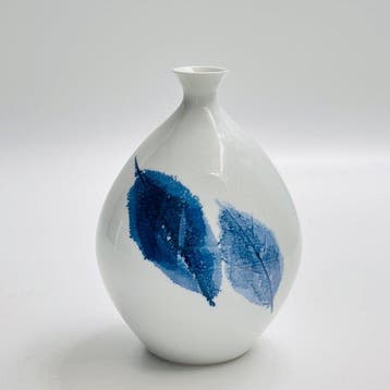 Vaas - Porselein, Kobalt-onderglazuurblauw,  Fujii