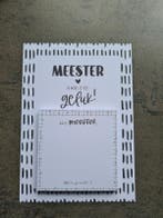 Notitieblok op wenskaart meester (Juf en Meester), Divers, Fournitures scolaires, Ophalen of Verzenden