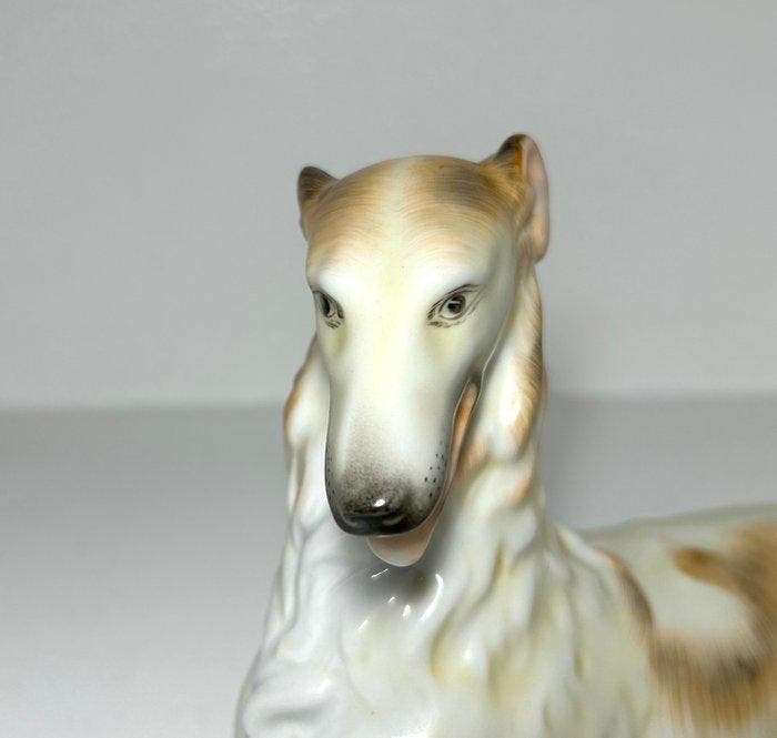 Herend - Figuur - Herend Larger Figurine – Russian Wolfhound, Antiek en Kunst, Curiosa en Brocante