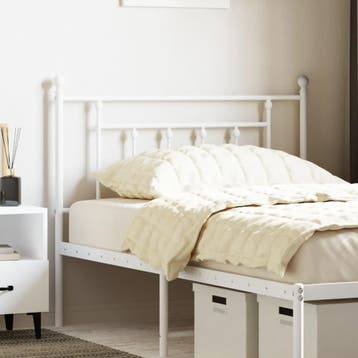 vidaXL Vervangend hoofdbord 107 cm metaal wit, Verzenden, Nieuw
