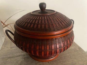 Traditionele mand - mandenvlechterij - Birma - 20e eeuw